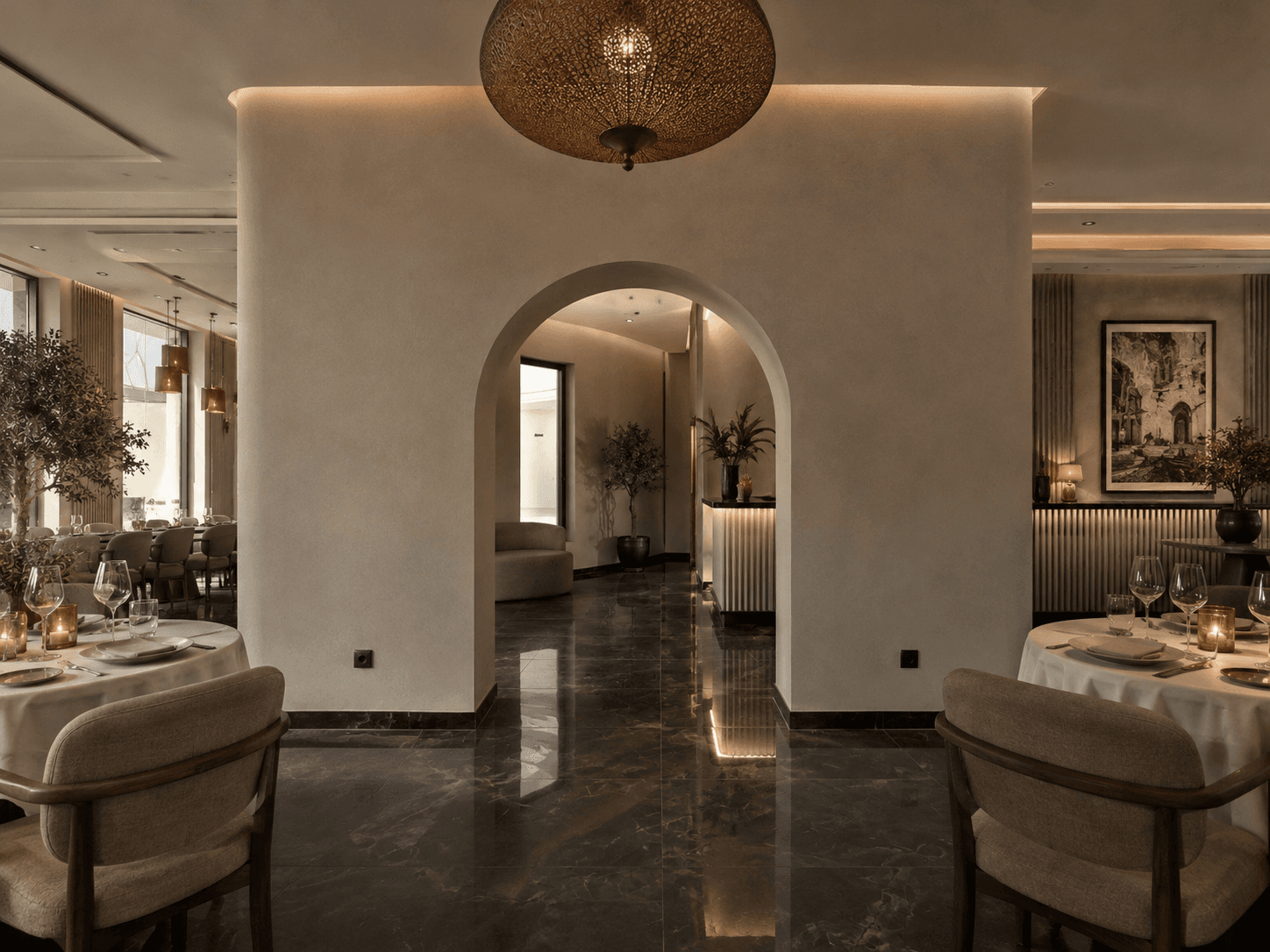 Salle du restaurant Crown Table